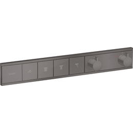 Смеситель для душа с термостатом Hansgrohe RainSelect 15382340, шлифованный чёрный хром - фото 