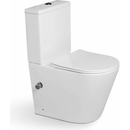 Унитаз-биде безободковый SantiLine SL-5014SM-BD с тонкой крышкой микролифт (с арматурой Geberit) - фото 