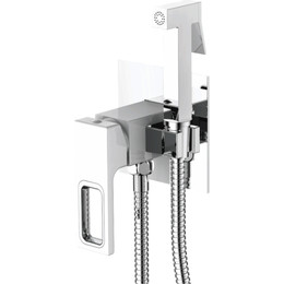 Набор для гигиенического душа Gerhans K15227W, белый/хром - фото 