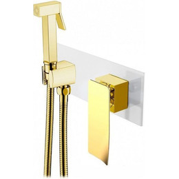 Набор для гигиенического душа Boheme Q 147-WG .2, white gold, Цвет производителя: белый, золото - фото 