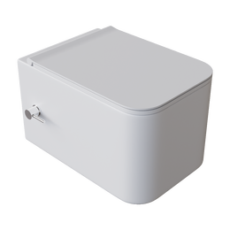 Унитаз-биде подвесной безободковый Boheme Mane 970-SET-2-MW с крышкой микролифт - фото 