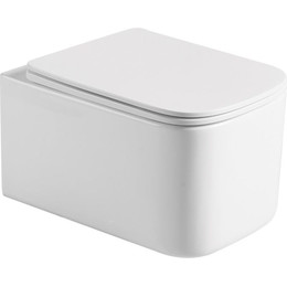 Унитаз подвесной безободковый Boheme Mane 970-SET-W с крышкой микролифт, Цвет производителя: белый - фото 