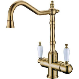 Смеситель для кухни Boheme Medici Ripresa Crystal 111-BSW, бронза - фото 