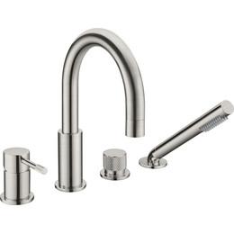 Смеситель для ванны Boheme UNO 460-NB, nickel brush - фото 