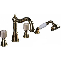 Смеситель для ванны Boheme Royal 395-Royal, золото - фото 