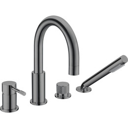 Смеситель для ванны Boheme UNO 460-SGM, shine gun metal - фото 