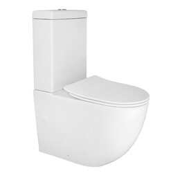 Унитаз-компакт безободковый Azario Renda AZ-8693 с крышкой микролифт - фото 