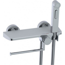 Набор для гигиенического душа CeramaLux LT9506, цвет хром с белой полкой, Цвет производителя: белый/хром - фото 