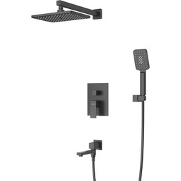 Душевая система для ванны Cezares SLIDER-VDSET-NOP, чёрный матовый, Цвет производителя: чёрный матовый - фото 