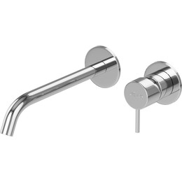 Смеситель для раковины настенный Cezares LEAF-BLI2-20-L-01-W0 (со скрытой частью) - фото 