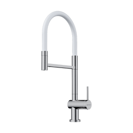 Смеситель для кухни Omoikiri Kanto-2 Plus-SB BN-WH 4994450, нержавеющая сталь/белый - фото 