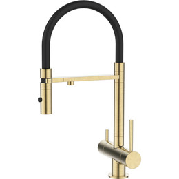 Смеситель для кухни Iddis Ace ACEMGFFi05, матовое золото/чёрный - фото 