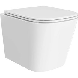 Унитаз подвесной безободковый Kerama Marazzi Cubo CU.wc.02 с крышкой микролифт - фото 