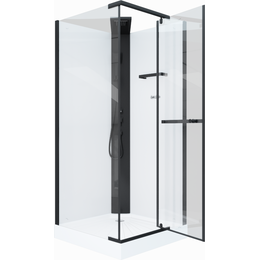 Душевая кабина CeruttiSpa 90х90 см MiMi90B, чёрный/прозрачное - фото 