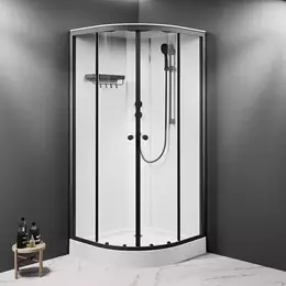 Душевая кабина Am.Pm X-Joy 90х90 см W94C-401-090BT, черный матовый/прозрачное - фото 