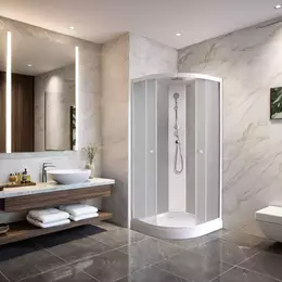 Душевая кабина Parly Effect 90х90 см EF931, белый/матовое - фото 