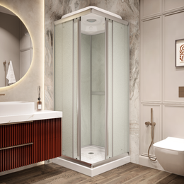 Душевая кабина Parly Frost 80х80 см FQ811, хром/матовое - фото 