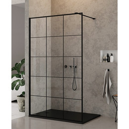 Душевая перегородка CeruttiSpa MUZA T80 80х195 см, чёрный/прозрачное - фото 