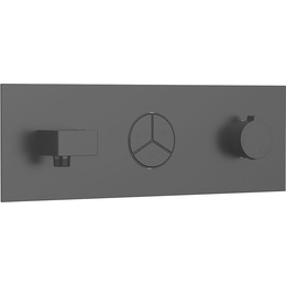 Смеситель для душа с термостатом Vincea VSCV-432TMB (со скрытой частью) матовый черный - фото 