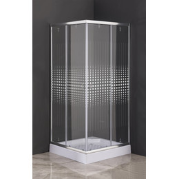 Душевое ограждение Parly 80х80 см ZQ8111, хром/прозрачное - фото 