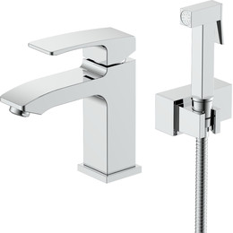 Смеситель для раковины с гигиеническим душем Raglo R01.12, хром - фото 