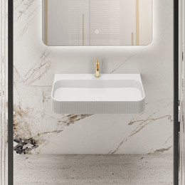 Раковина подвесная Vincea 90 см VWB-6SG90MW, белый матовый - фото 