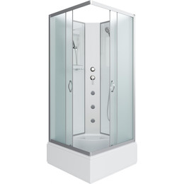 Гидробокс Niagara Classic 90x90 см NG-1108-14BKG, серебро/матовое (безсиликоновая сборка) - фото 