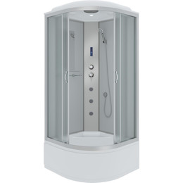 Гидробокс Niagara Classic 100x100 см NG-2309-14F, серебро/матовое (безсиликоновая сборка) - фото 