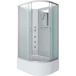 Гидробокс Niagara Classic 120x80 см NG-2310-14LBKG, серебро/матовое (безсиликоновая сборка) - фото 