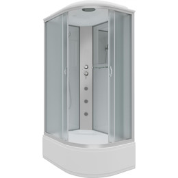 Гидробокс Niagara Classic 120x80 см NG-2310-14LG, серебро/матовое (безсиликоновая сборка) - фото 