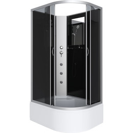 Гидробокс Niagara Classic 120x80 см NG-2510-14LBKG, серебро/тонированное (безсиликоновая сборка) - фото 