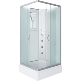 Гидробокс Niagara Classic 100x80 см NG-33084-14QBKG, серебро/матовое (безсиликоновая сборка) - фото 