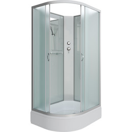 Душевая кабина Niagara Classic 100x90 см NG-33094-14RBK, серебро/матовое (безсиликоновая сборка) - фото 