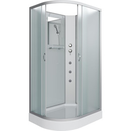 Гидробокс Niagara Classic 120x80 см NG-3312-14RBKG, серебро/матовое (безсиликоновая сборка) - фото 