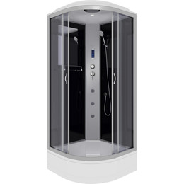 Гидробокс Niagara Classic 100x100 см NG-3502-14F, серебро/тонированное (безсиликоновая сборка) - фото 