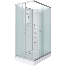 Гидробокс Niagara Classic 110x80 см NG-43185-14QBKG, серебро/матовое (безсиликоновая сборка) - фото 