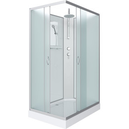 Душевая кабина Niagara Classic 100x80 см NG-43085-14QBKT, серебро/матовое (безсиликоновая сборка) - фото 