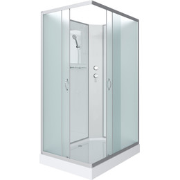 Душевая кабина Niagara Classic 120x80 см NG-43285-14QBK, серебро/матовое (безсиликоновая сборка) - фото 