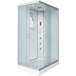 Гидробокс Niagara Classic 120x80 см NG-43285-14QF, серебро/матовое (безсиликоновая сборка) - фото 