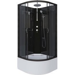 Душевая кабина Niagara Classic 90x90 см NG-6508-14BKT, чёрный/тонированное (безсиликоновая сборка) - фото 