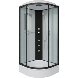 Гидробокс Niagara Classic 100x100 см NG-6702-14G, чёрный/прозрачное (безсиликоновая сборка) - фото 