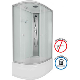 Душевая кабина Niagara Eco 120x80 см E120/80/40R/MT, хром матовый/матовое (безсиликоновая сборка) - фото 