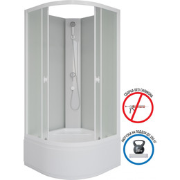 Душевая кабина Niagara Promo 90x90 см P90/40/MT/BK, белый/матовое (безсиликоновая сборка) - фото 