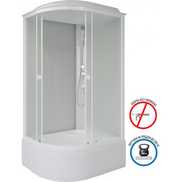 Душевая кабина Niagara Promo 120x80 см P120/80/40R/MT, белый/матовое (безсиликоновая сборка) - фото 