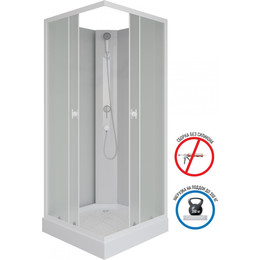 Душевая кабина Niagara Promo 90x90 см P90/13Q/MT/BK, белый/матовое (безсиликоновая сборка) - фото 