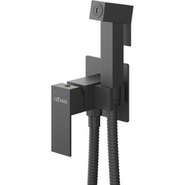 Набор для гигиенического душа Cezares SLIDER-DIF-NOP (со скрытой частью), чёрный матовый, Цвет производителя: чёрный матовый - фото 