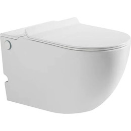 Унитаз подвесной безободковый с импульсным смывом SantiLine SL-5031 (в комплекте с инсталляцией), Цвет производителя: белый - фото 