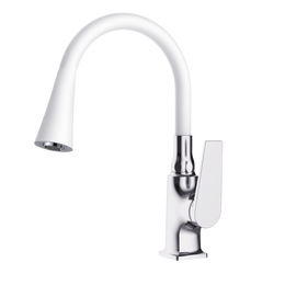 Смеситель для кухни Sole Baikal S056C-W, хром белый - фото 