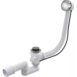 Слив-перелив полуавтомат для ванны Aquatek 60 см ST-0000132, никель - фото 