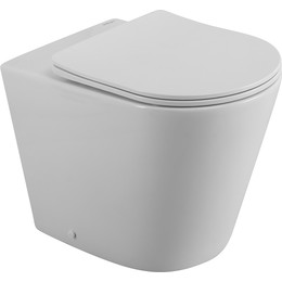 Унитаз приставной безободковый BelBagno Flay-R BB1003CBR/SC с крышкой микролифт - фото 